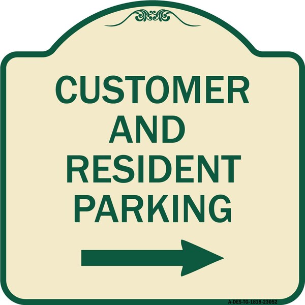 Signmission Reserved Parking Customer and Visitor Parking Heavy-Gauge Aluminum Sign, 18" x 18", TG-1818-23052 A-DES-TG-1818-23052 - main